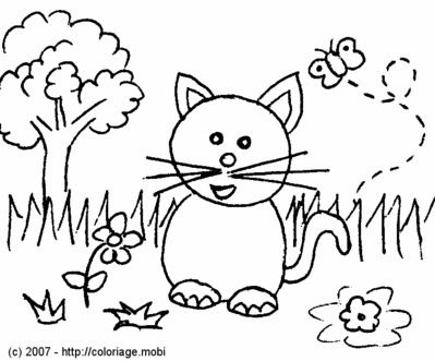 Un chaton dans le jardin -- 11/03/07