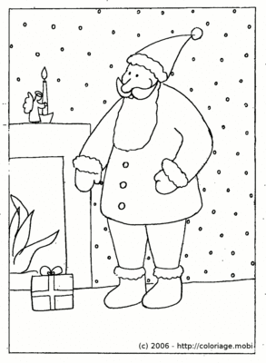 Le P�re No�l d�pose les cadeaux pr�s de la chemin�e -- 14/12/06