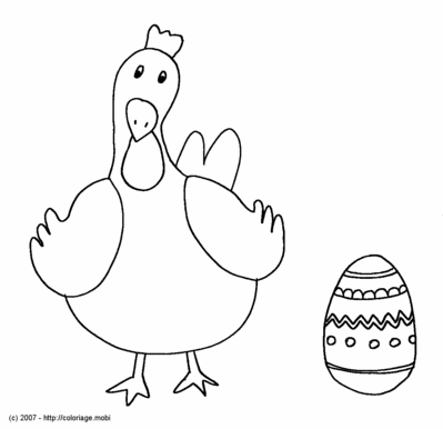Une poule et un oeuf de P�ques -- 22/03/07