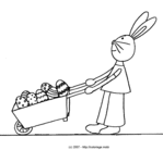 Le Lapin de P�ques d�pose les oeufs dans le jardin -- 24/03/07