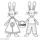 Lapinou et Lapinette � la chasse aux oeufs -- 05/03/07